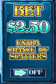 Fire Portals ante bet panel: a $2.50 bet for an extra chance of scatters